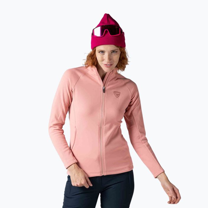 Női Rossignol Classique Clim sí pulóver cooper rózsaszínű