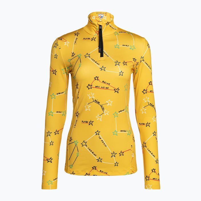 Női melegítő pulóver Rossignol Booster 1/2 Zip Top 100 sárga 6
