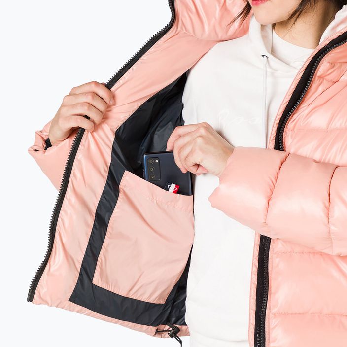 Női Rossignol Shiny Bomber pasztell rózsaszínű pehelypaplan kabát 7