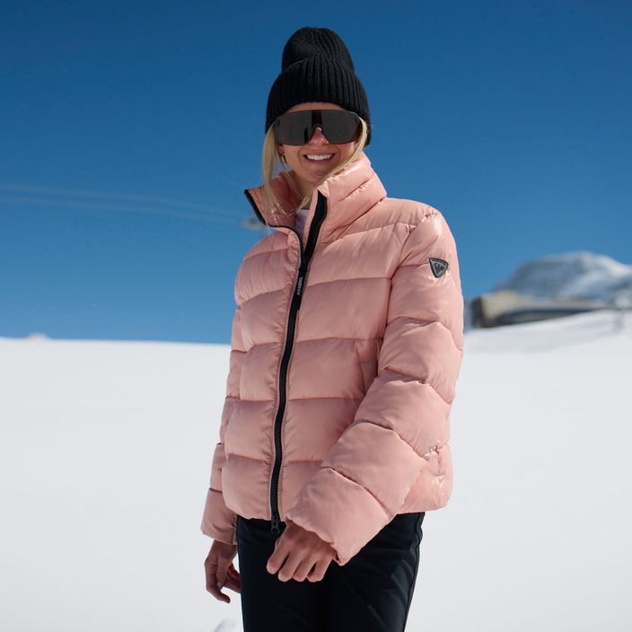 Női Rossignol Shiny Bomber pasztell rózsaszínű pehelypaplan kabát 16
