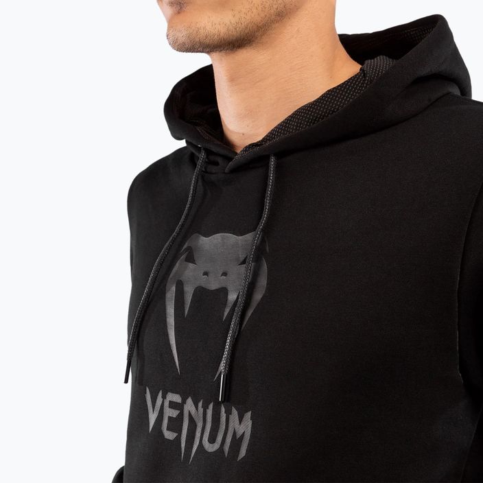 Férfi Venum Classic kapucnis pulóver fekete/fekete 4