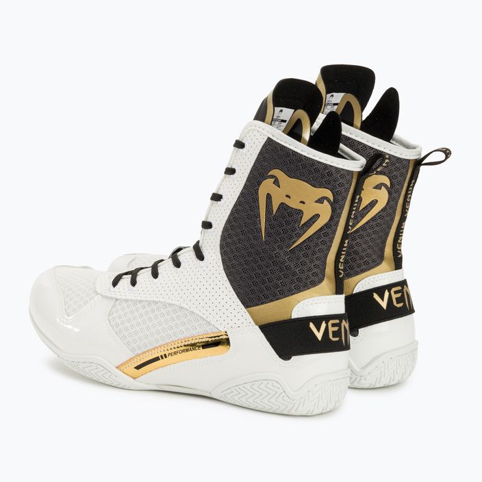 Boksz cipő Venum Elite Boxing white/black/gold 3