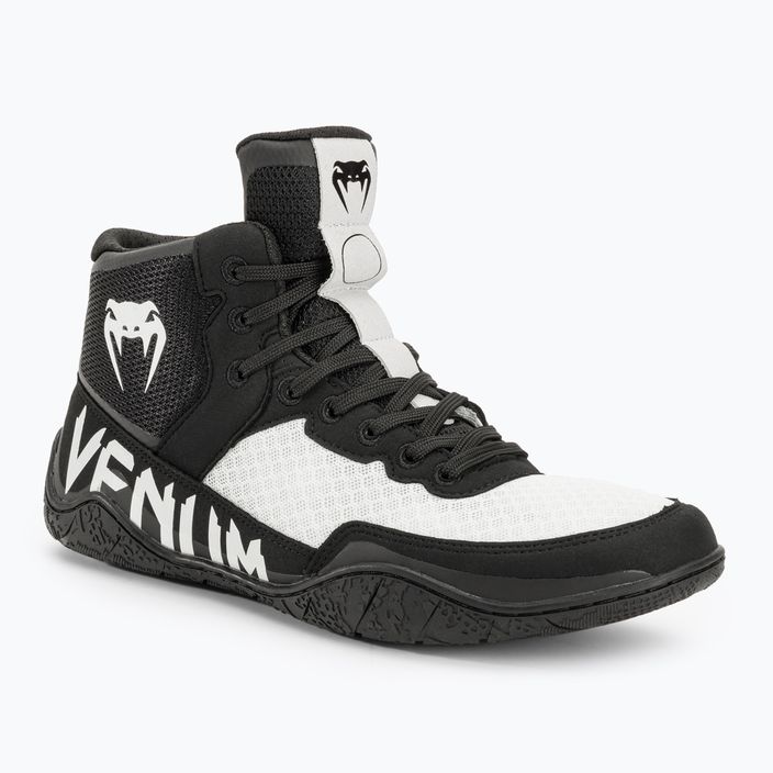 Venum Elite birkózó bokszcipő fekete/fehér