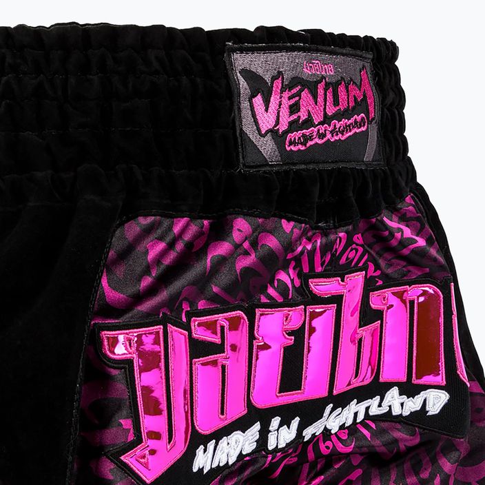 Venum Attack Muay Thai edzőnadrág fekete/rózsaszín 4