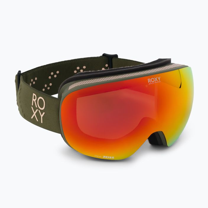 Női snowboard szemüveg ROXY Popscreen Cluxe J 2021 burnt olive/sonar ml revo red