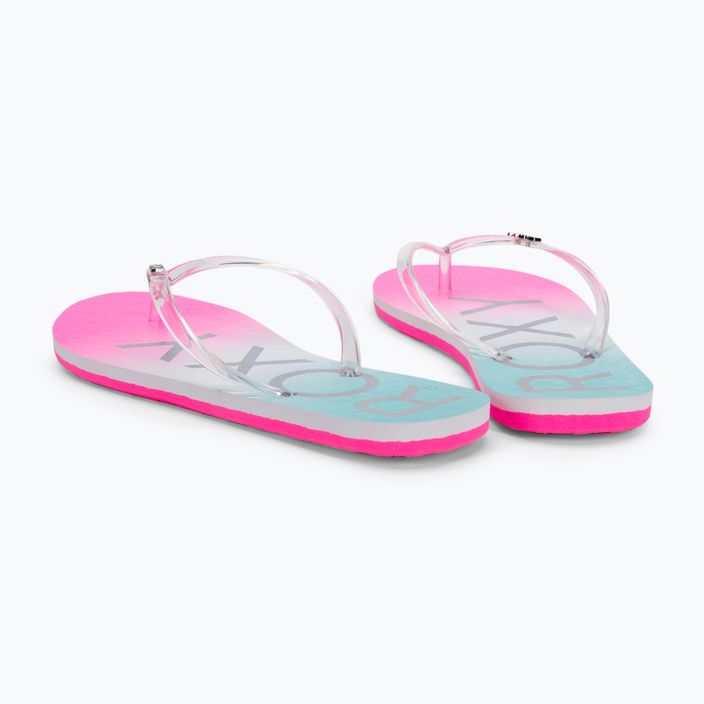 Női flip flopok ROXY Viva Jelly 2021 white/crazy pink/turquoise 3