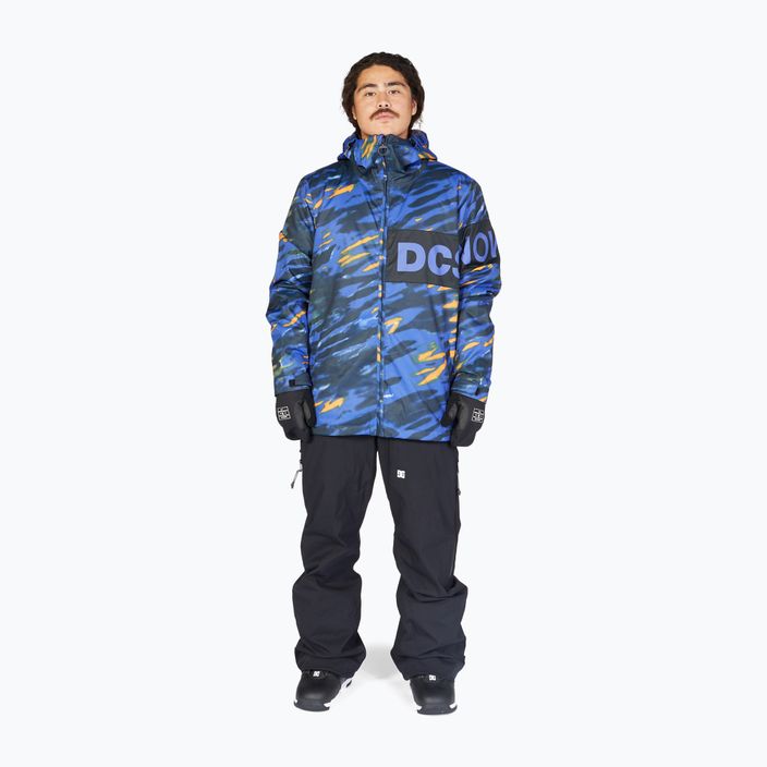 Férfi snowboard kabát DC Propaganda angled tie dye royal blue 2