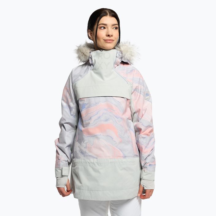 Női snowboard kabát ROXY Chloe Kim Overhead 2021 gray violet marble