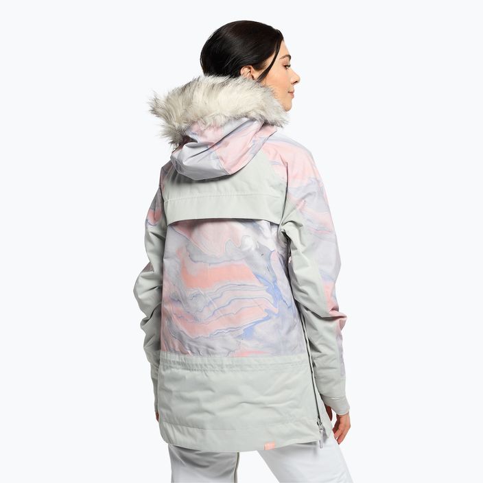 Női snowboard kabát ROXY Chloe Kim Overhead 2021 gray violet marble 4