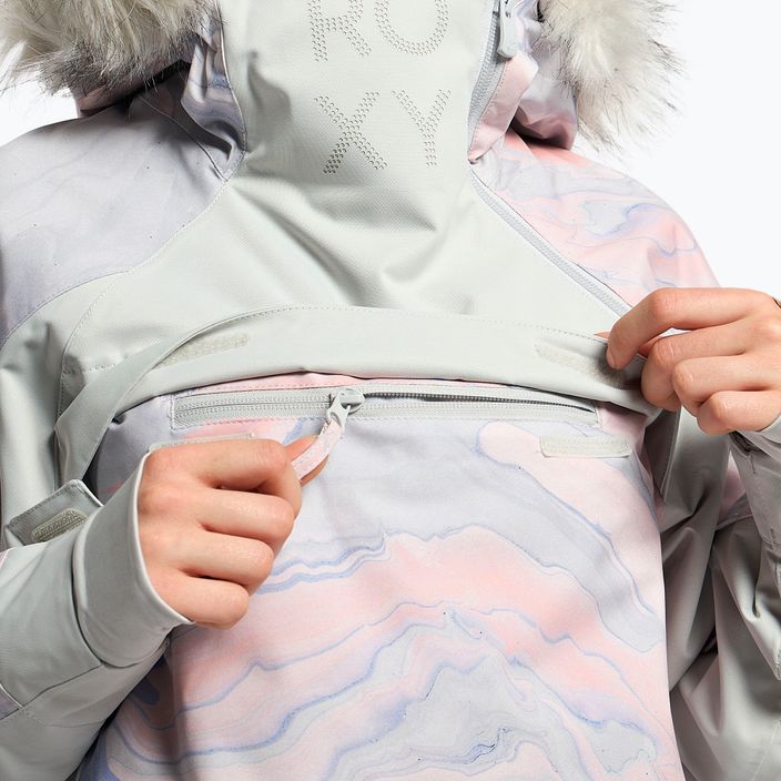 Női snowboard kabát ROXY Chloe Kim Overhead 2021 gray violet marble 9