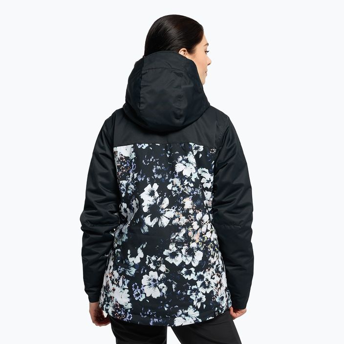 Női snowboard kabát ROXY Jetty Block 2021 true black black flowers 4