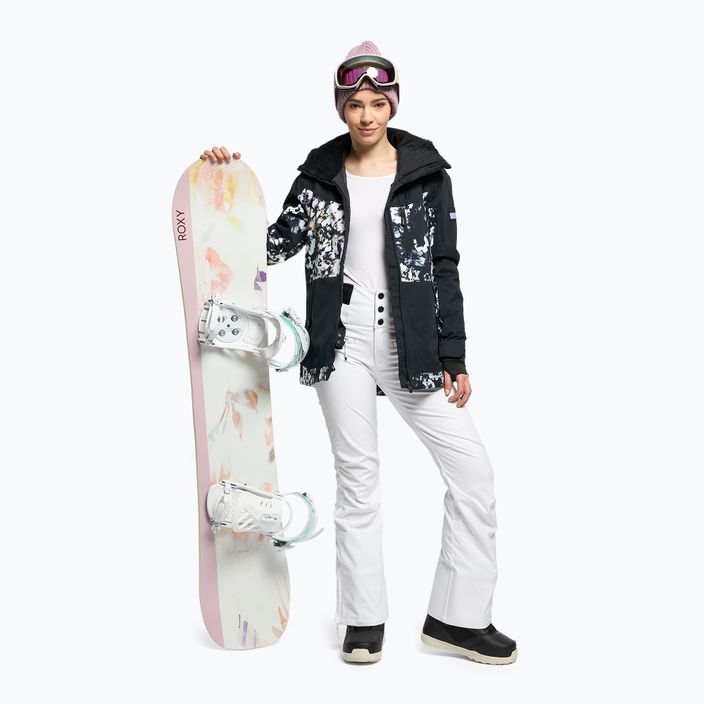 Női snowboard kabát ROXY Presence Parka 2021 true black black flowers 2