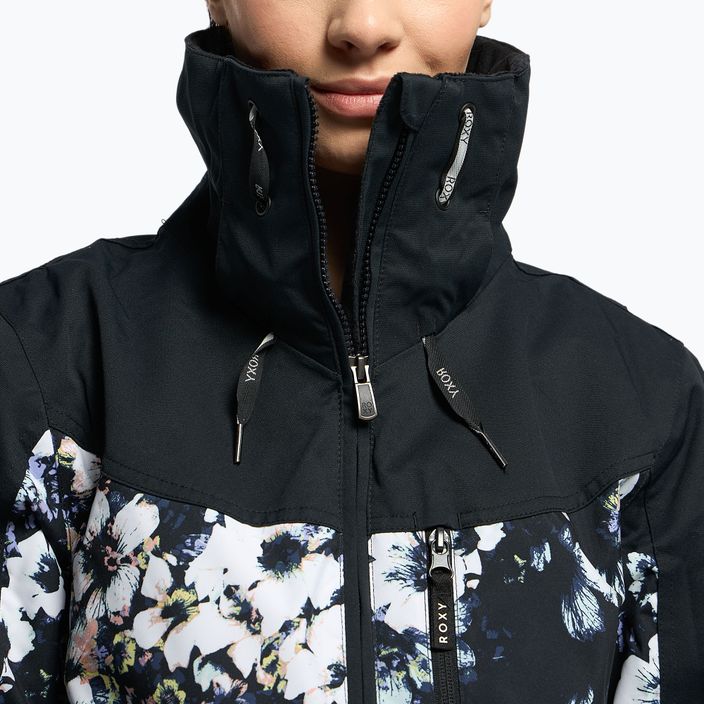 Női snowboard kabát ROXY Presence Parka 2021 true black black flowers 7