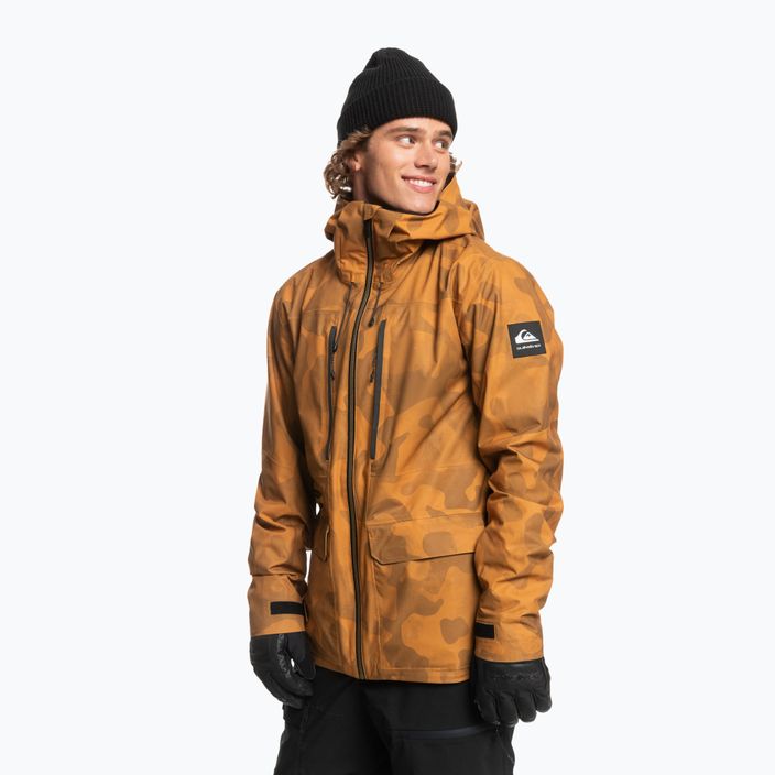 Quiksilver férfi snowboard dzseki S Carlson Stretch Quest narancssárga EQYTJ03391 6