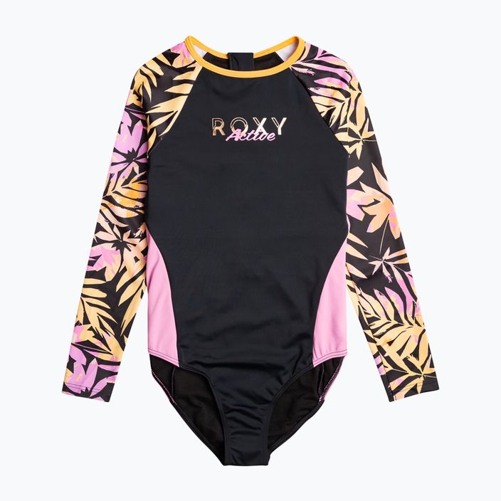 ROXY Active Joy gyermek úszó test antracit zebra dzsungel lány