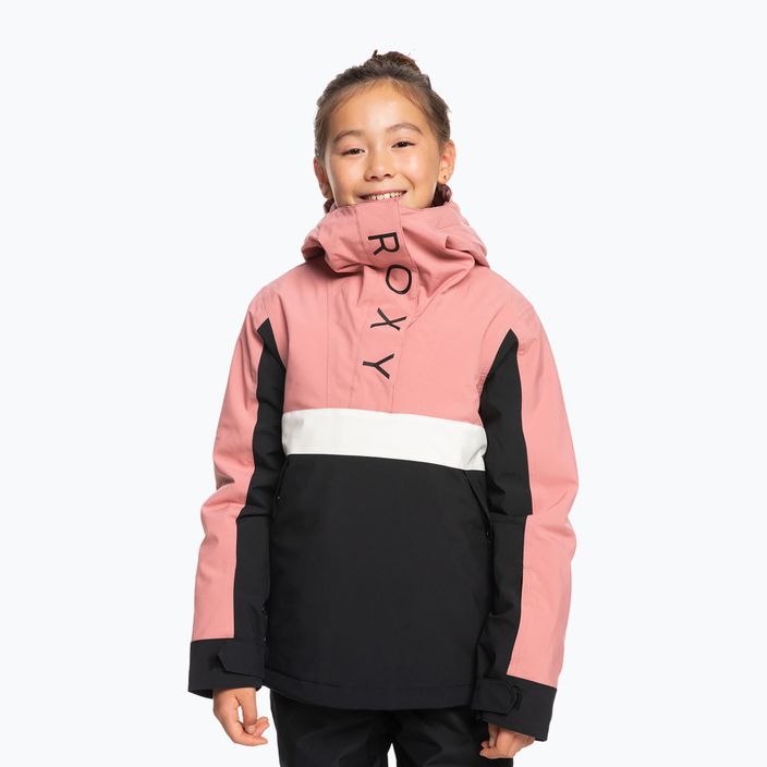 Gyermek snowboard dzseki ROXY Shelter Girl poros rózsaszín