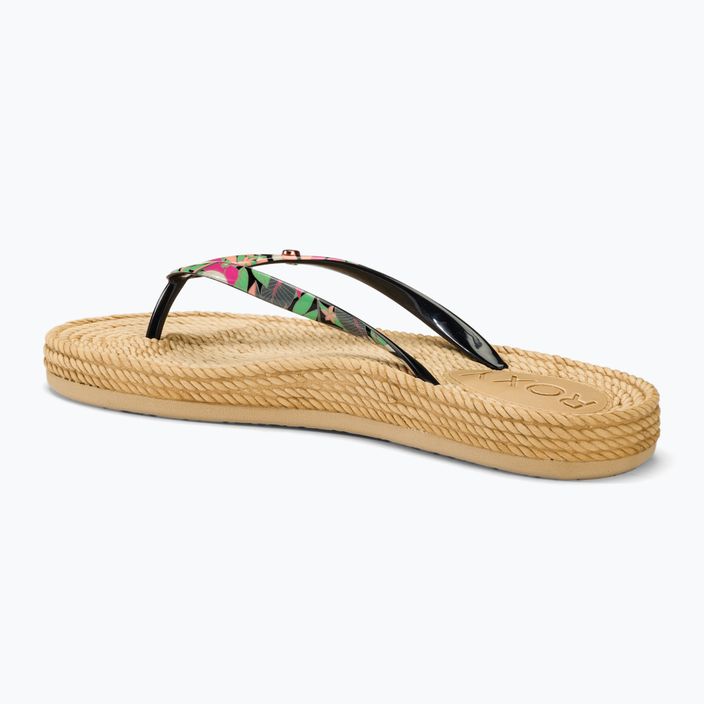 Női flip flopok ROXY South Beach III black/pink/soft lime 3