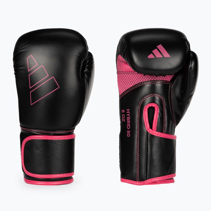 adidas Hybrid 80 bokszkesztyű fekete-rózsaszín ADIH80 3