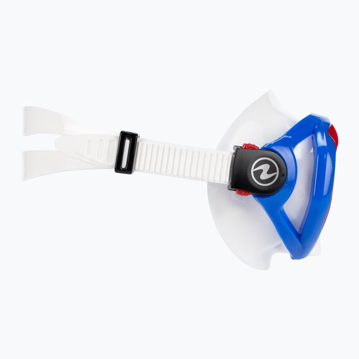 AQUALUNG Hawkeye búvárszett maszk + snorkel kombináció kék/piros SC3974006 3