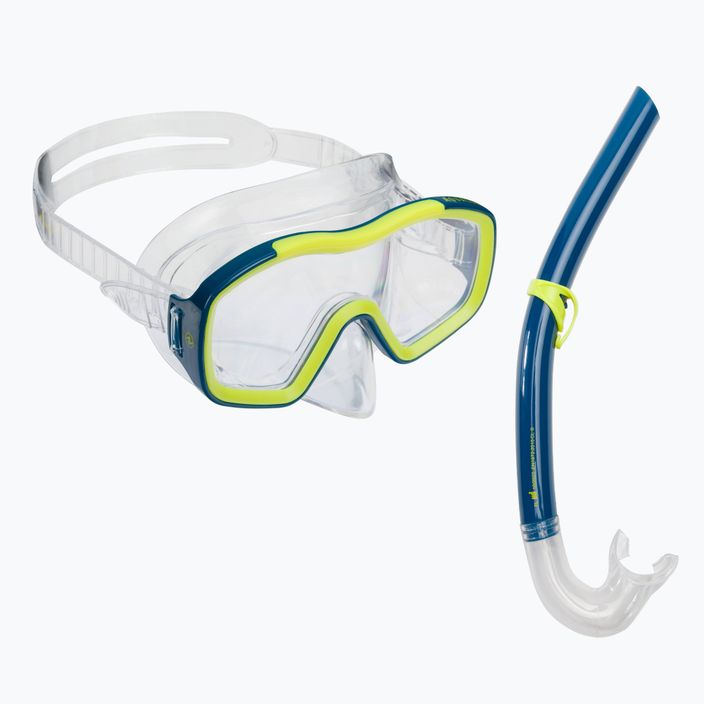 AQUALUNG Raccon búvárszett maszk + snorkel kék/sárga SC4000007