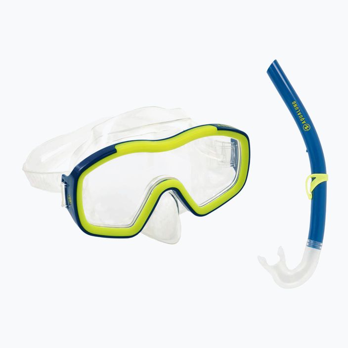 AQUALUNG Raccon búvárszett maszk + snorkel kék/sárga SC4000007 10