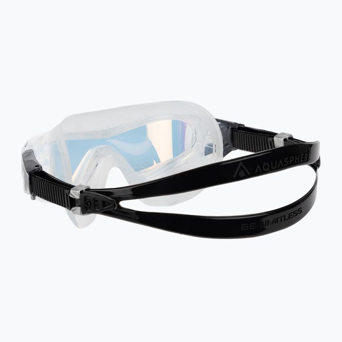 Aquasphere Vista Pro átlátszó/fekete/tükrös irizáló úszómaszk MS5040001LMI 4