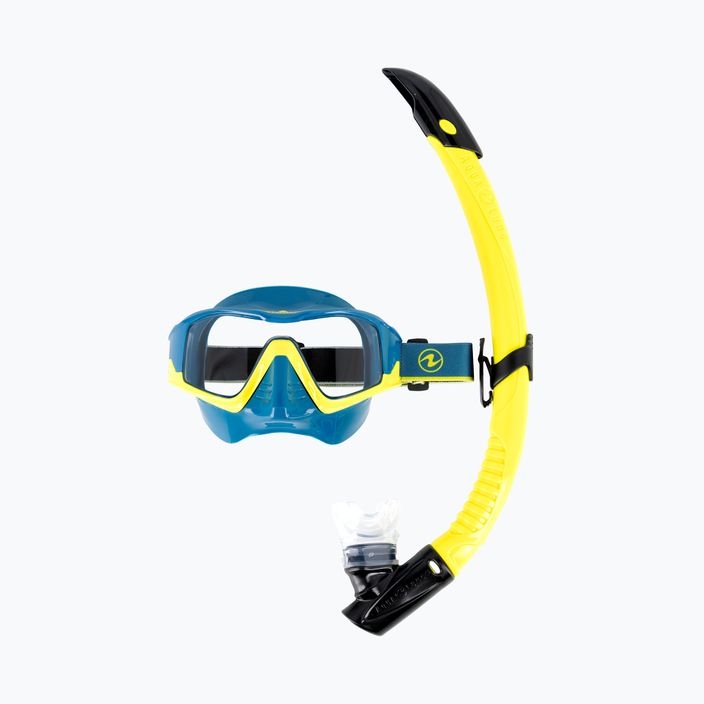 Aqualung Vita Combo Snorkelling szett maszk + búvármaszk kék/sárga SC4269807 10