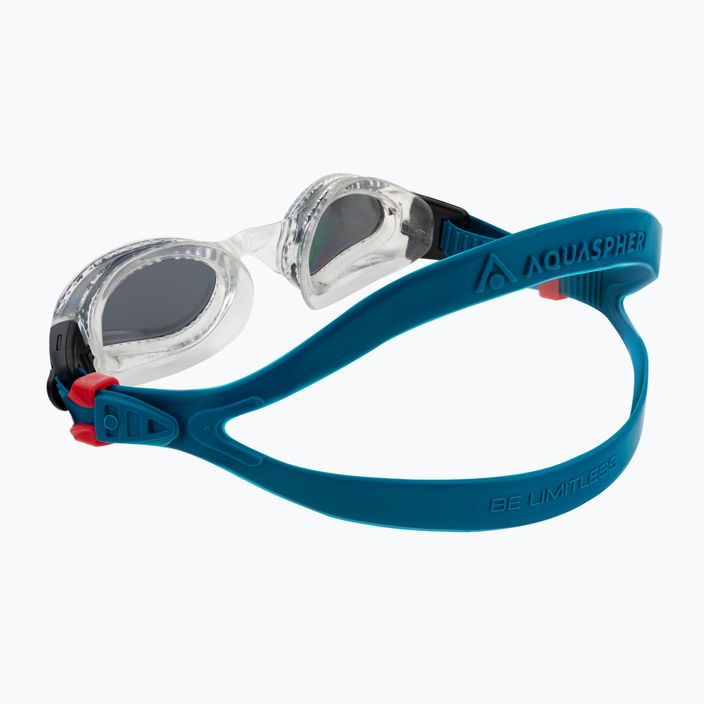 Aquasphere Kaiman átlátszó/petrol/tükrös ezüst úszószemüveg EP3180098LMS 4