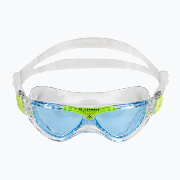 Aquasphere Vista átlátszó/világoszöld/kék gyermek úszómaszk MS5630031LB 2