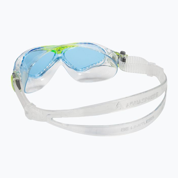 Aquasphere Vista átlátszó/világoszöld/kék gyermek úszómaszk MS5630031LB 4