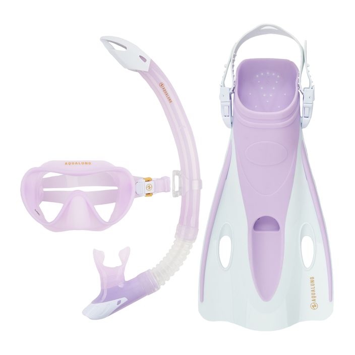 Aqualung Nabul snorkel készlet maszk + snorkel + uszonyok translucid purple 2