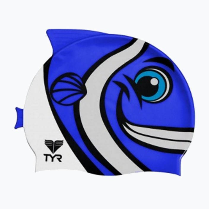 TYR Charactyr Happy Fish gyermek úszósapka kék LCSHFISH 2