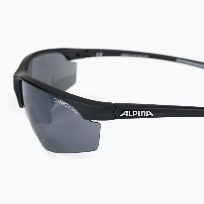 Kerékpáros szemüveg Alpina Tri-Effect 2.1 black matte/black mirror/clear/orange mirr 4
