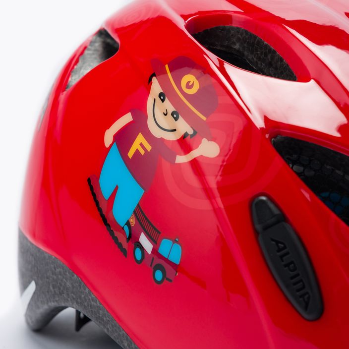 Alpina Ximo piros A9711154 gyermek kerékpáros sisak 7