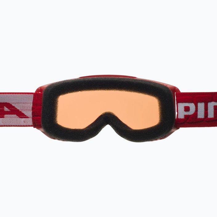 Gyermek síszemüveg Alpina Piney red matt/orange 8