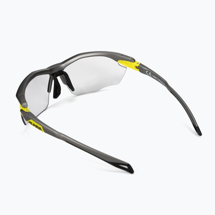 Kerékpáros szemüveg Alpina Twist Five Hr V tin matt neon yellow/black 2