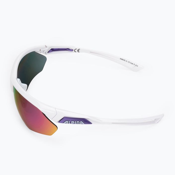 Kerékpáros szemüveg Alpina Defey HR white/purple/purple mirror 4