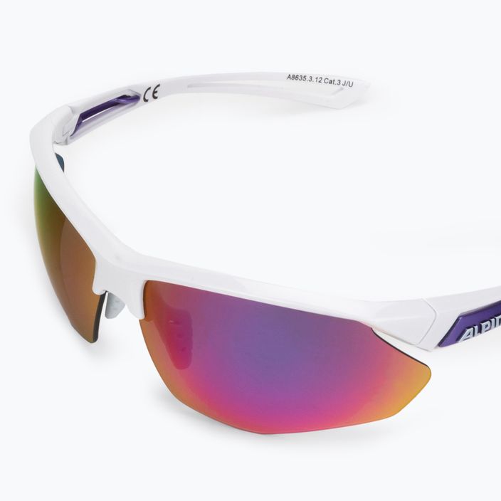 Kerékpáros szemüveg Alpina Defey HR white/purple/purple mirror 5