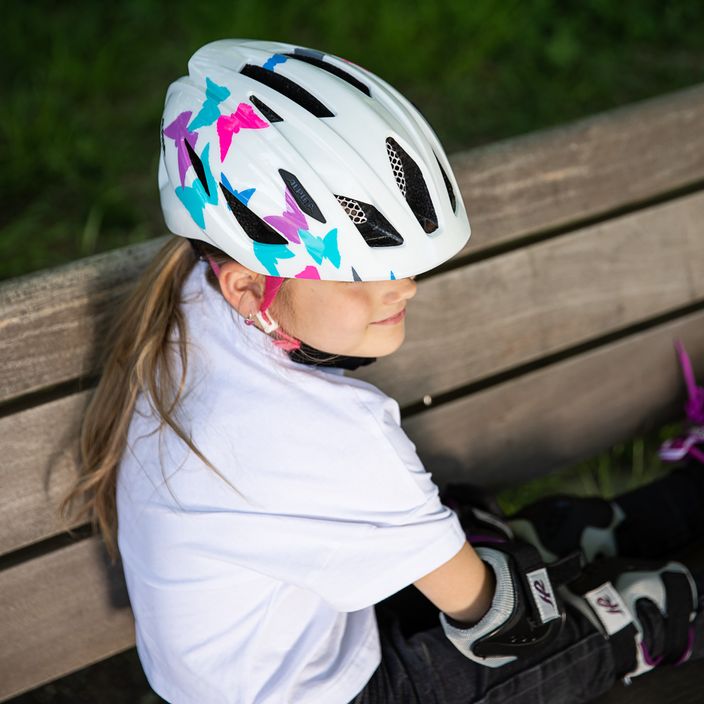 Gyermek kerékpáros sisak Alpina Pico pearlwhite butterflies gloss 8