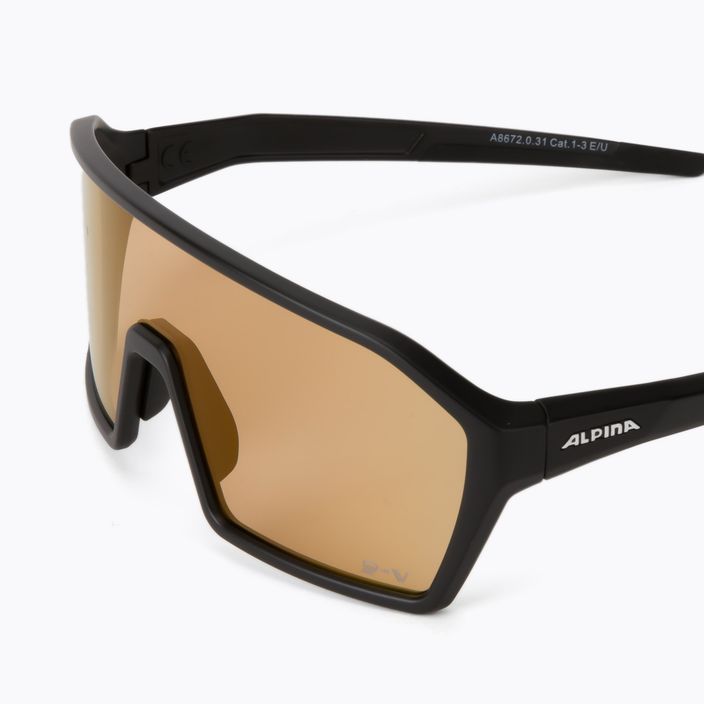 Kerékpáros szemüveg Alpina Ram Q-Lite V black  matt/red mirror 5