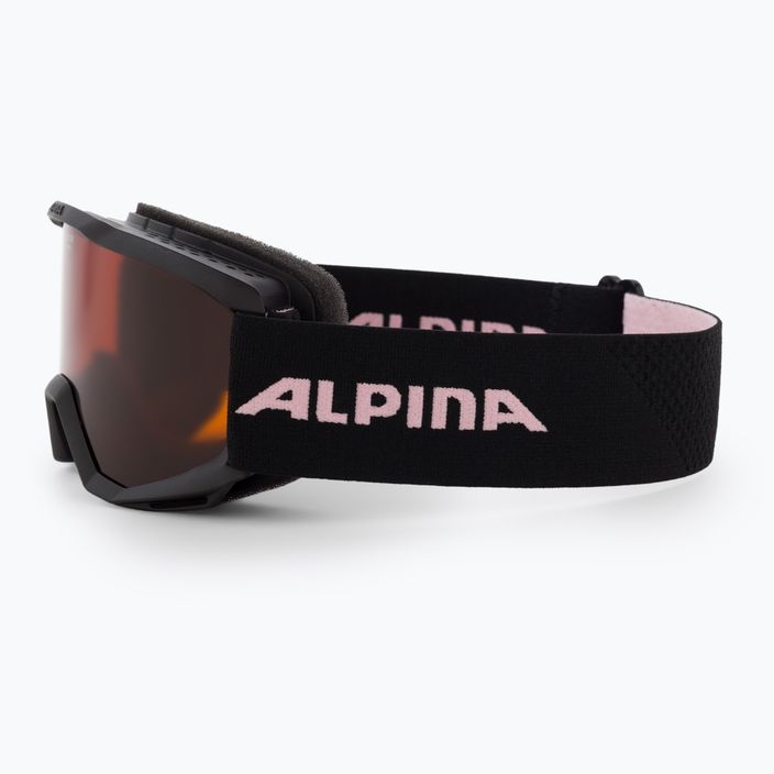 Gyermek síszemüveg Alpina Piney black/rose matt/orange 4