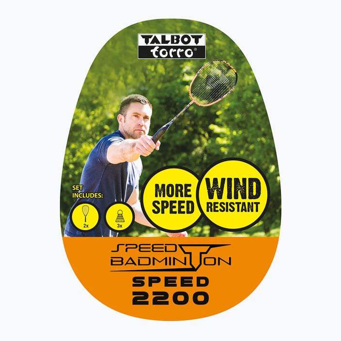 Talbot Torro tollaslabda ütő készlet SpeedBadminton Speed 2200 narancssárga 490112 6
