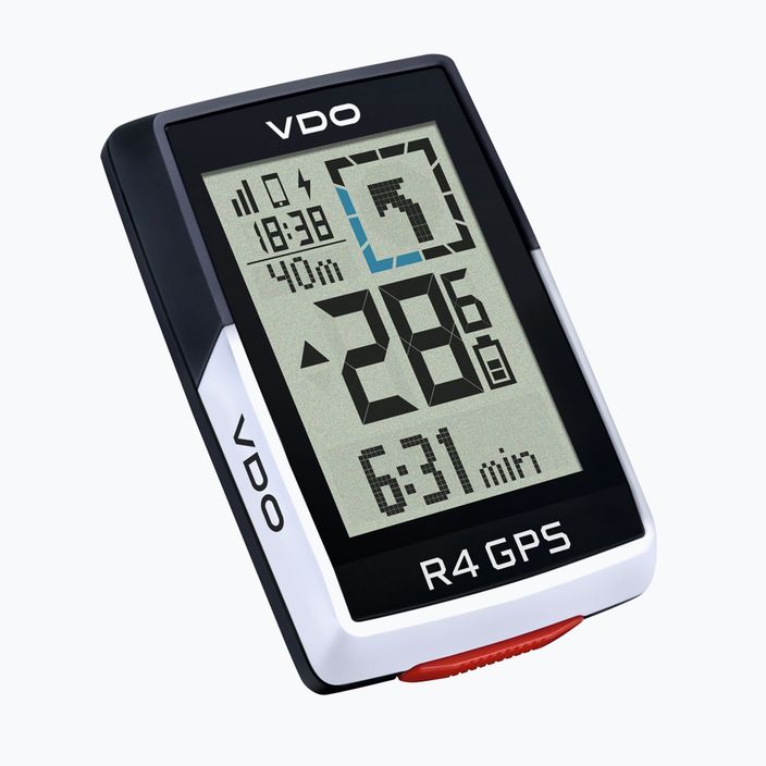 VDO R4 GPS Top Mount kerékpárszámláló készlet fekete/fehér 64041 2