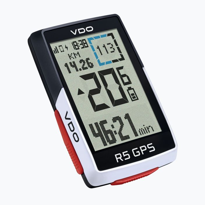 VDO R5 GPS Top Mount-Set kerékpárszámláló fekete-fehér 64051 2