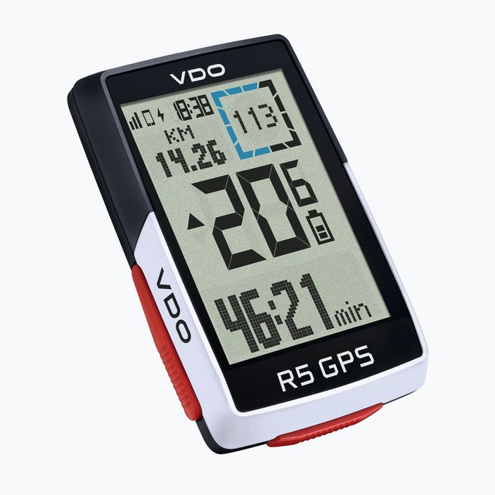 VDO R5 GPS teljes érzékelőkészlet kerékpárszámláló fekete-fehér 64052 2