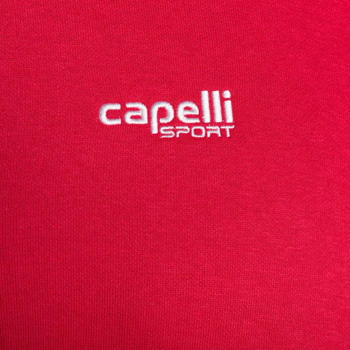 Férfi Capelli Basics Felnőtt Zip Hoodie futball melegítőfelső piros 3