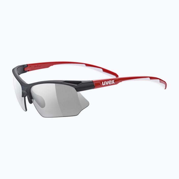 UVEX Sportstyle 802 V fekete piros fehér/variomatic smoke kerékpáros szemüveg 53/0/872/2301 5