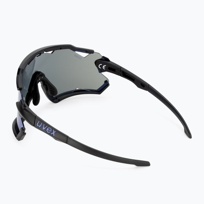 UVEX Sportstyle 228 fekete matt/tükörkék kerékpáros szemüveg 53/2/067/2206 2