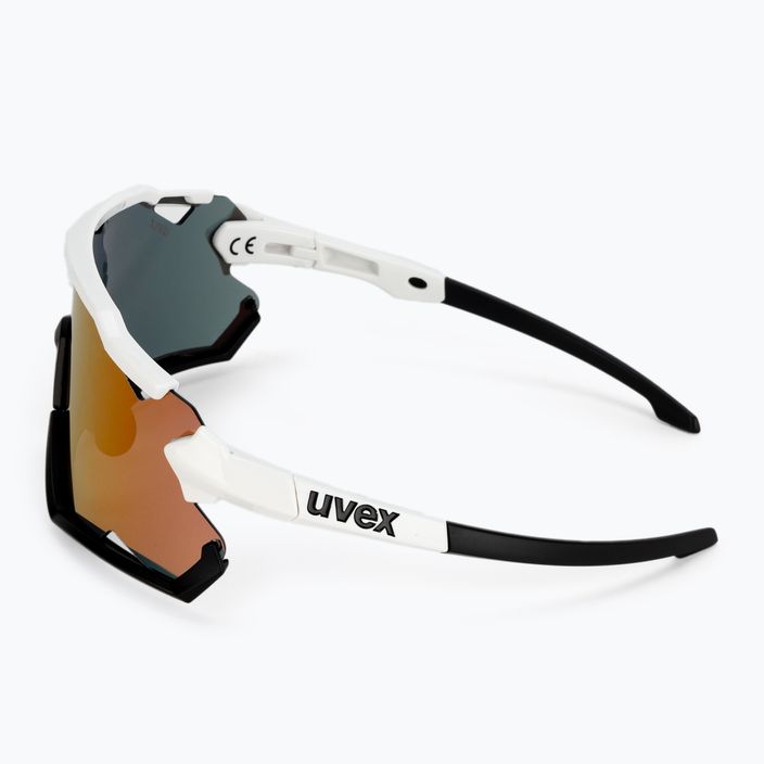 Kerékpáros szemüveg UVEX Sportstyle 228 fehér fekete/tükörvörös 53/2/067/8206 4