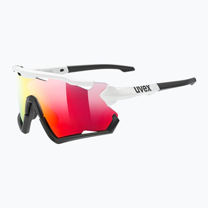 Kerékpáros szemüveg UVEX Sportstyle 228 fehér fekete/tükörvörös 53/2/067/8206 5